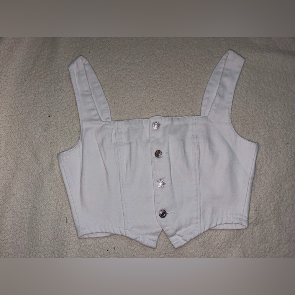 Amazon Cropped Jean Top Size M